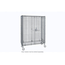 Super Erecta Standard-Duty Stem Caster Security Unit, Polished Stainless Steel, 21.5" x 52.75" x 62" (Casters Not Included)