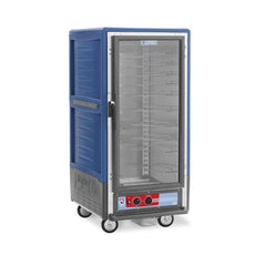 C5 3 Series Holding Cabinet with Insulation Armour, 3/4 Height, Heated Holding Module, Full Length Clear Door, Universal Wire Slides, 120V, 1440W, Blue