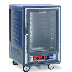 C5 3 Series Holding Cabinet with Insulation Armour, 1/2 Height, Moisture Module, Full Length Clear Door, Fixed Wire Slides, 120V, 2000W, Blue
