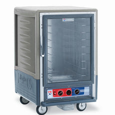 C5 3 Series Holding Cabinet with Insulation Armour, 1/2 Height, Moisture Module, Full Length Clear Door, Lip Load Aluminum Slides, 220-240V, 1681-2000W, Gray