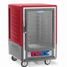 C5 3 Series Holding Cabinet with Insulation Armour, 1/2 Height, Combination Module, Full Length Clear Door, Universal Wire Slides, 220-240V, 1681-2000W, Red