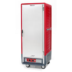 C5 3 Series Holding Cabinet with Insulation Armour, Full Height, Heated Holding Module, Full Length Solid Door, Fixed Wire Slides, 120V, 1440W, Red