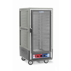 C5 3 Series Holding Cabinet with Insulation Armour, 3/4 Height, Moisture Module, Full Length Clear Door, Universal Wire Slides, 120V, 2000W, Gray