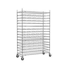 Super Erecta Mobile 16-Tier Agribusiness Drying Rack, Stainless Steel, 26" x 60" x 92"