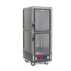 C5 3 Series Holding Cabinet with Insulation Armour, Full Height, Combination Module, Dutch Clear Doors, Universal Wire Slides, 120V, 1440W, Gray