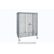 Super Erecta Standard-Duty Stem Caster Security Unit, Polished Stainless Steel, 27.25" x 52.75" x 62" (Casters Not Included)