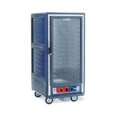 C5 3 Series Holding Cabinet with Insulation Armour, 3/4 Height, Moisture Module, Full Length Clear Door, Fixed Wire Slides, 120V, 2000W, Blue