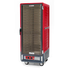 C5 3 Series Holding Cabinet with Insulation Armour, Full Height, Heated Holding Module, Full Length Clear Door, Universal Wire Slides, 120V, 1440W, Red