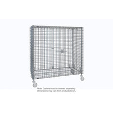 Super Erecta Standard-Duty Stem Caster Security Unit, Polished Stainless Steel, 27.25" x 65" x 62" (Casters Not Included)