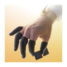 Single Use Class 100 Static Dissipative Latex Finger Cots, Black, Small - 8JS