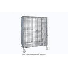 Super Erecta Standard-Duty Stem Caster Security Unit, Polished Stainless Steel, 33.5" x 52.75" x 62" (Casters Not Included)