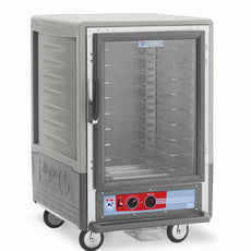 C5 3 Series Holding Cabinet with Insulation Armour, 1/2 Height, Heated Holding Module, Full Length Clear Door, Universal Wire Slides, 120V, 1440W, Gray