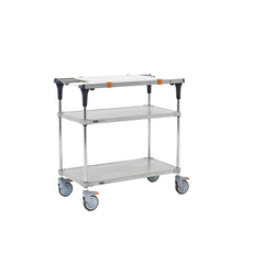 PrepMate MultiStation with Accessory Pack 1, 36", Solid Galvanized top and bottom shelves with Chrome posts