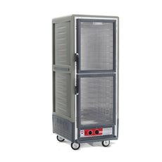 C5 3 Series Holding Cabinet with Insulation Armour, Full Height, Heated Holding Module, Dutch Clear Doors, Fixed Wire Slides, 120V, 1440W, Gray