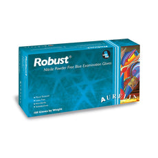 ROBUST® Nitrile Gloves Blue Soft (X-Large) (Non Latex)  Exam, Powder Free, Fully Textured (4.5mm Thickness) (100 Gloves/Box)
