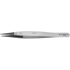 Excelta 159A-RT Straight Tapered Carbofib Replaceable Tip Tweezers