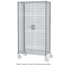 Super Erecta Standard-Duty Stem Caster Security Unit, Polished Stainless Steel, 27.25" x 40.75" x 62" (Casters Not Included)