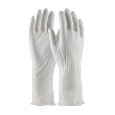 Economy, Light Weight Cotton Lisle Inspection Glove with Unhemmed Cuff - 14", White - 97-500/14I