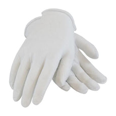 Economy, Light Weight Cotton Lisle Inspection Glove with Unhemmed Cuff - Ladies', White - 97-501I