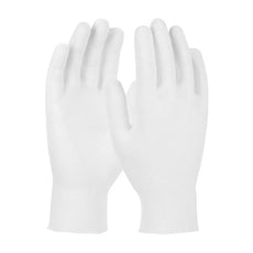 Premium, Light Weight Cotton Lisle Inspection Glove with Unhemmed Cuff - 10.5", White - 97-501/10