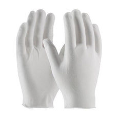 Economy, Light Weight Cotton Lisle / Polyester Inspection Glove with Unhemmed Cuff - Men's, White - 97-510