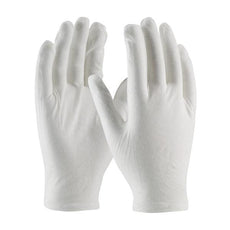 Medium Weight Cotton Lisle Inspection Glove with Rolled Hem Cuff - Men's, White - 97-520R