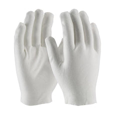 Heavy Weight Cotton Lisle Inspection Glove with Unhemmed Cuff - Men's, White - 97-540