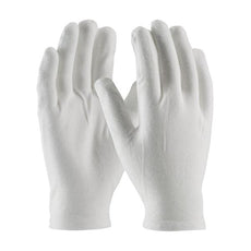 Heavy Weight Cotton Lisle Inspection Glove with Rolled Hem Cuff - Men's, White - 97-540R