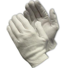 Heavy Weight Cotton Lisle Inspection Glove with Unhemmed Cuff - Ladies', White - 97-541