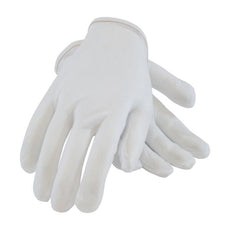 40 Denier Tricot Inspection Glove with Rolled Hem Cuff - Ladies', White, Large - 98-741/L