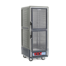 C5 3 Series Holding Cabinet with Insulation Armour, Full Height, Heated Holding Module, Dutch Clear Doors, Universal Wire Slides, 220-240V, 1681-2000W, Gray