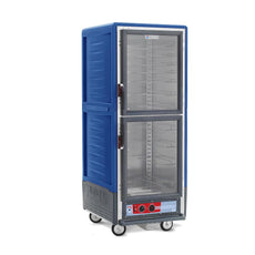 C5 3 Series Holding Cabinet with Insulation Armour, Full Height, Heated Holding Module, Dutch Clear Doors, Universal Wire Slides, 120V, 2000W, Blue