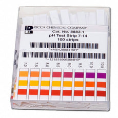 pH Test Strips, 7 - 14, 100/box - 8883-1