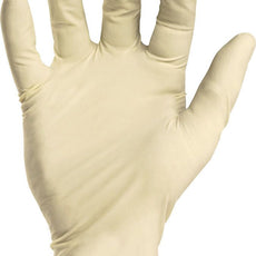 TrueForm Latex Powder Free Exam Gloves 5.5mil Size Medium, Box of 100 - TF-065-095-NT-100