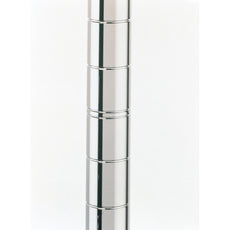 Super Erecta SiteSelect Stationary Shelving Post, Polished Stainless Steel, 27.5" H