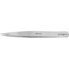 Excelta 00D-SA-SE Strong Straight Serrated Tip Anti-Magnetic Stainless Steel Tweezer
