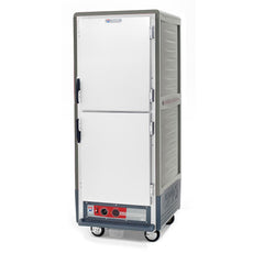 C5 3 Series Holding Cabinet with Insulation Armour, Full Height, Heated Holding Module, Dutch Solid Doors, Fixed Wire Slides, 120V, 1440W, Gray