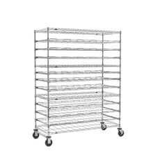 Super Erecta Mobile 13-Tier Agribusiness Drying Rack, Stainless Steel, 26" x 60" x 80"