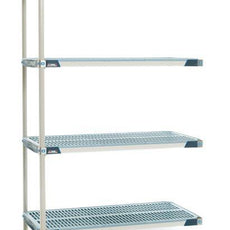 MetroMax i AX316GX3 4-Shelf Plastic Industrial Shelving Add-On Unit, 18" x 24" x 63"