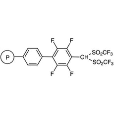 Bis(trifluoromethanesulfonyl)methyltetrafluorophenyl Polystyrene Resincross-linked with 2% DVB(200-400mesh)(0.9-1.2mmol/g), 100MG - B2292-100MG