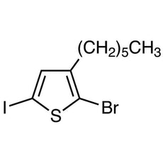 2-Bromo-3-hexyl-5-iodothiophene(stabilized with Copper chip), 1G - B3865-1G
