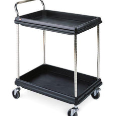 Metro BC2030-2DBL Deep Ledge 2-Shelf Utility Cart, Black, 20" x 30"