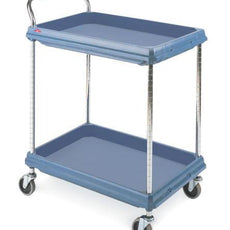 Metro BC2030-2DMB Deep Ledge 2-Shelf Utility Cart with Microban, Blue, 20" x 30"