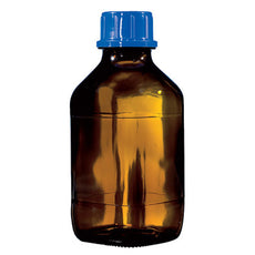 Brandtech Bottle Top Dispenser Threaded bottle, amber, acrylate coated,250mL,GL32 w/cap,PP - 704004