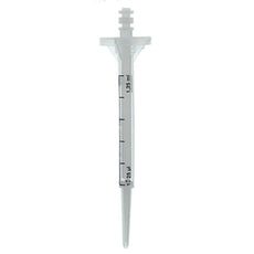 Brandtech PD-Tips II Dispensing Tips, 1.25 ml, non-sterile, cylinder PP/piston PE-HD, type encoded, 100/PK -705706