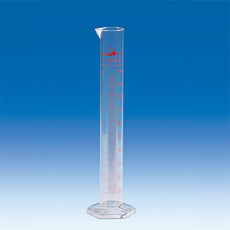 Brandtech Graduated Cylinder, PMP, molded/screened, Class A cert, 1000mL, ea - V65214