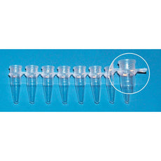 Brandtech PCR Tube Strips, Strips of 8, 0.2mL, blue, bag of 125 - 781324