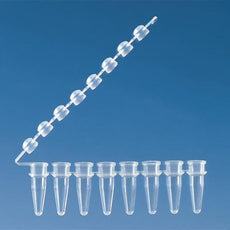 Brandtech PCR Tube Strips, Strips of 8 with attached domed cap strip, bag of 125 - 781330