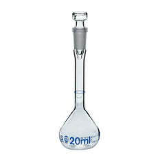 Brandtech Volumetric Flask, USP BBR, 20mL NS10/19 glass, pk of 2 - 36975