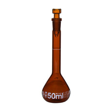 Brandtech Volumetric Flask, USP BBR, A 50mL NS12/21 glass amber, pk2 - 37465